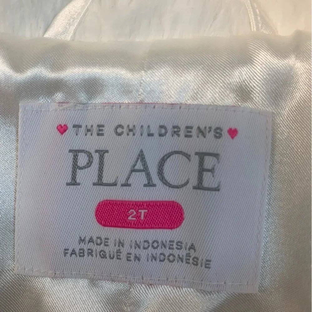 The Children's Place Plush Faux Fur Jacket in White